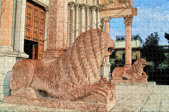 Italy Ancona Cathedral Sculpture Jigsaw Puzzle Wooden 1000 Piece