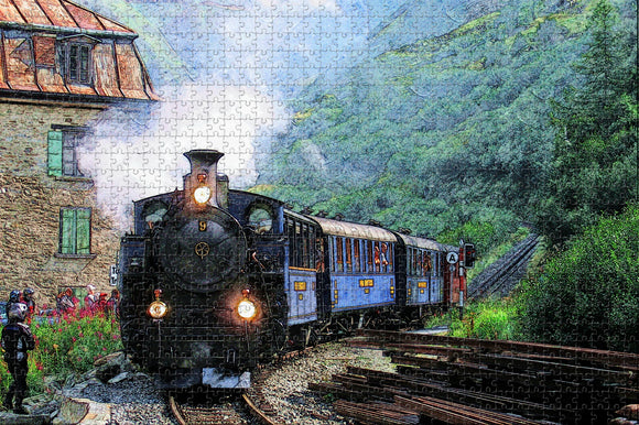 Switzerland Steam Railway Furka Jigsaw Puzzle Wooden 1000 Piece