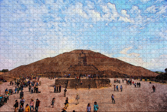 Mexico Pyramid of the Moon San Juan Teotihuacan Jigsaw Puzzle Wooden 1000 Piece