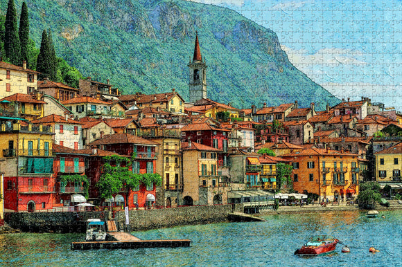 Varenna Lake Como Italy Jigsaw Puzzle Wooden 1000 Piece