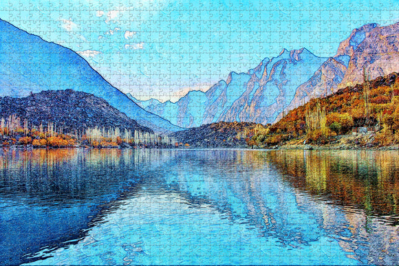 Pakistan Lake Jigsaw Puzzle Wooden 1000 Piece