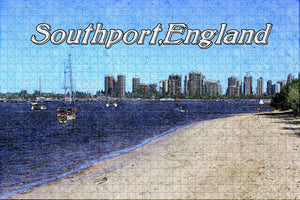 UK England Southport Gold Coast Beach Jigsaw Puzzle Wooden 1000 Piece