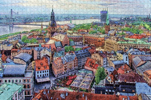 Latvia Riga Daugava River Jigsaw Puzzle Wooden 1000 Piece