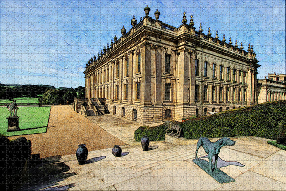 UK England Chatsworth House Derbyshire Jigsaw Puzzle Wooden 1000 Piece