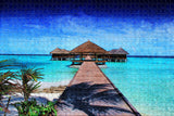 Sheraton Full Moon Island Maldives Jigsaw Puzzle Wooden 1000 Piece