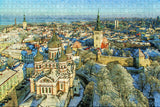 Estonia Winter Tallinn Jigsaw Puzzle Wooden 1000 Piece