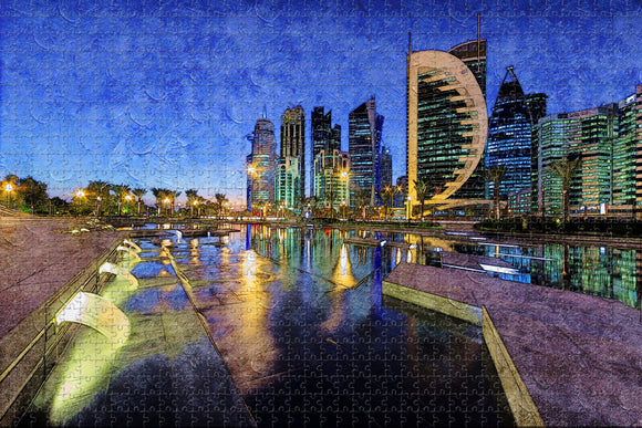 Doha Qatar Jigsaw Puzzle Wooden 1000 Piece