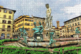 Italy Piazza della Signoria Fountain Florence Jigsaw Puzzle Wooden 1000 Piece