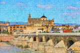 Spain Cordoba Mosque and Cathedral Roman Bridge Jigsaw Puzzle Wooden 1000 Piece