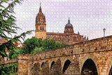 Spain Roman Bridge Cathedral Salamanca Jigsaw Puzzle Wooden 1000 Piece