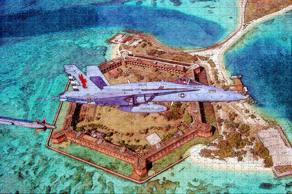 Fort Jefferson Key West Florida USA Jigsaw Puzzle Wooden 1000 Piece