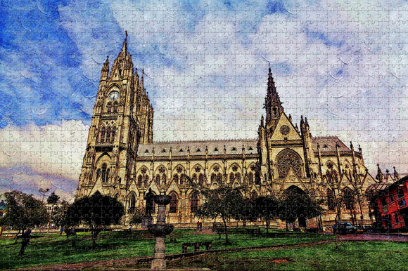 Ecuador Quito Cathedral Jigsaw Puzzle Wooden 1000 Piece