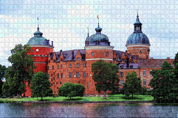 Sweden Gripsholm Castle Mariefred Jigsaw Puzzle Wooden 1000 Piece