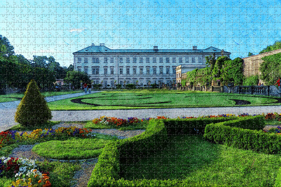 Austria Mirabell Palace and Gardens Salzburg Jigsaw Puzzle Wooden 1000 Piece