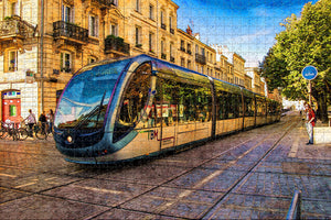 France Bordeaux Tram Jigsaw Puzzle Wooden 1000 Piece