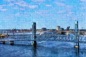 Florida Jacksonville Bridge USA Jigsaw Puzzle Wooden 1000 Piece