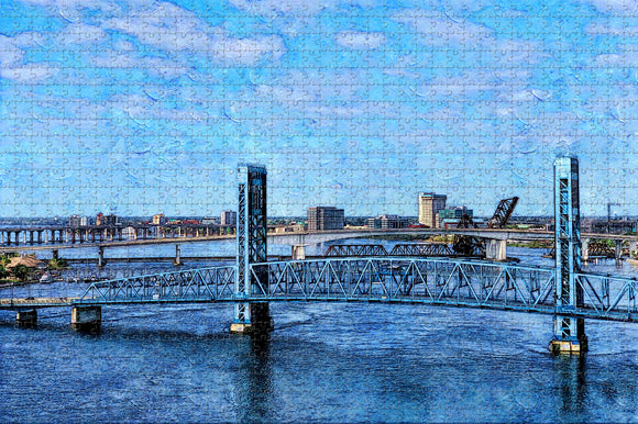 Florida Jacksonville Bridge USA Jigsaw Puzzle Wooden 1000 Piece