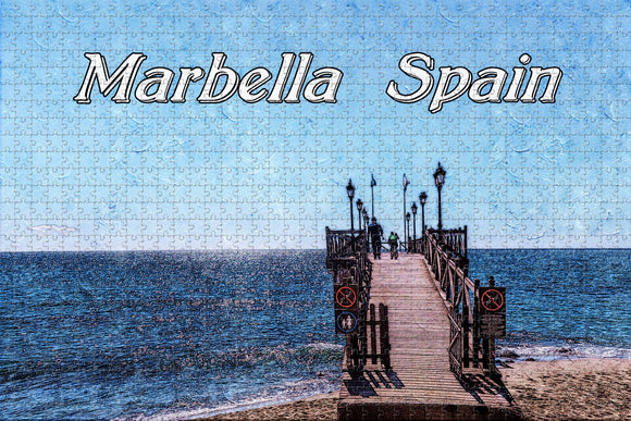 Spain Marbella Beach Jigsaw Puzzle Wooden 1000 Piece