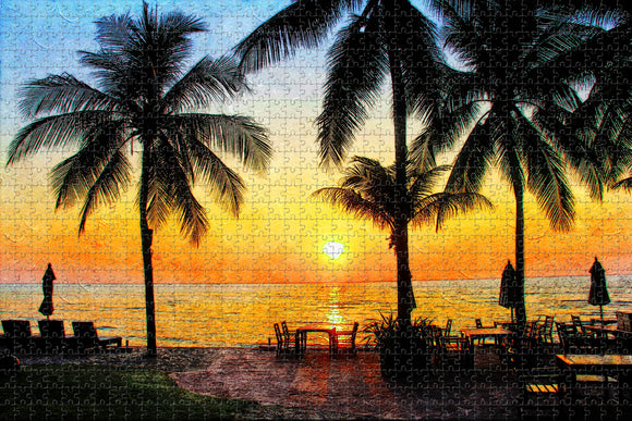 Thailand Beach Hua Hin Jigsaw Puzzle Wooden 1000 Piece