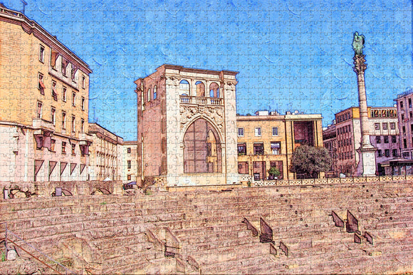 Italy Old Town Lecce Jigsaw Puzzle Wooden 1000 Piece