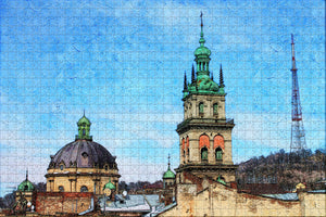 Ukraine Megalopolis Lviv Jigsaw Puzzle Wooden 1000 Piece