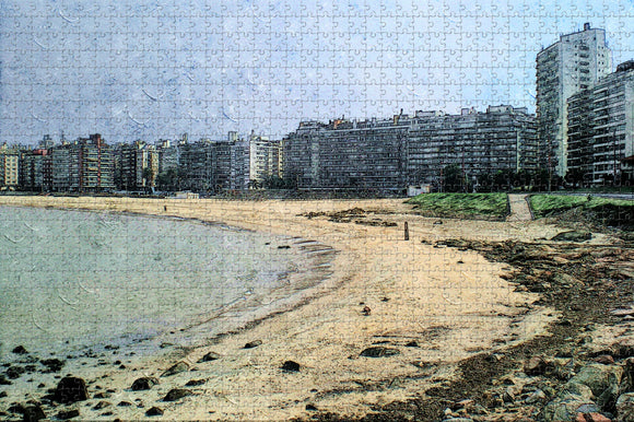 Uruguay Beach Montevideo Jigsaw Puzzle Wooden 1000 Piece