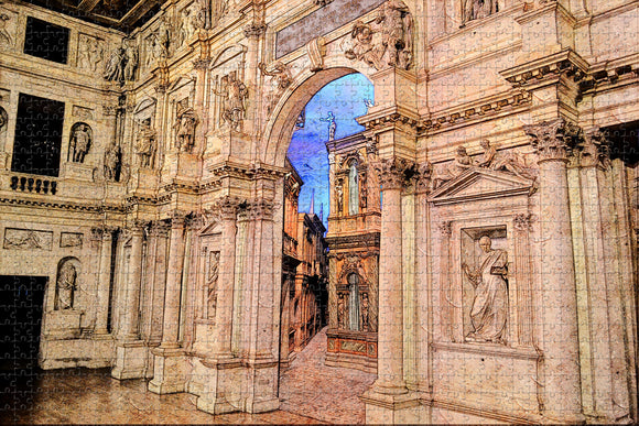 Italy Olympic Theater Vicenza Jigsaw Puzzle Wooden 1000 Piece