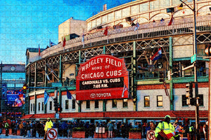 Chicago Wrigley Field Illinois USA Jigsaw Puzzle Wooden 1000 Piece