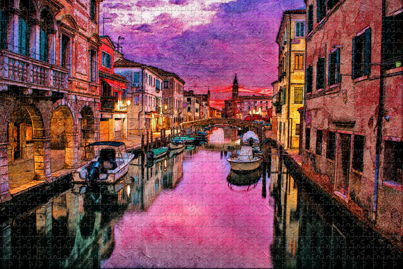 Canal Venice Italy Jigsaw Puzzle Wooden 1000 Piece