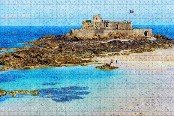 France Saint Malo Castle Jigsaw Puzzle Wooden 1000 Piece