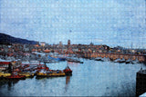 Italy Old Harbour Genoa Jigsaw Puzzle Wooden 1000 Piece