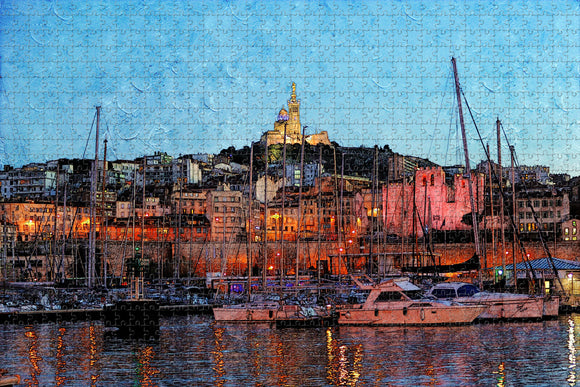 France Old Port of Marseille Jigsaw Puzzle Wooden 1000 Piece