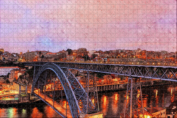 Portugal Bridge of Dom Luis I Porto Jigsaw Puzzle Wooden 1000 Piece