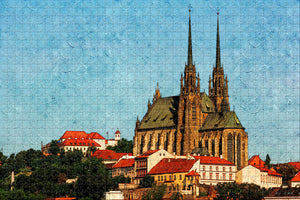 Czech Cathedral of St. Peter and St. Paul Brno Jigsaw Puzzle Wooden 1000 Piece