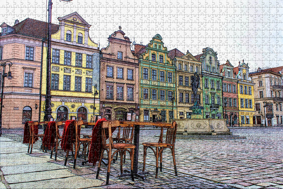 Poland Old Market Square Poznan Jigsaw Puzzle Wooden 1000 Piece