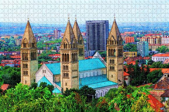 Hungary Pecs Cathedral Jigsaw Puzzle Wooden 1000 Piece