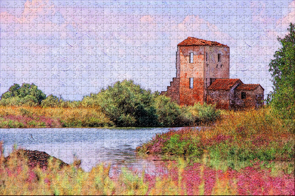 Italy Comacchio Nature Reserve Jigsaw Puzzle Wooden 1000 Piece