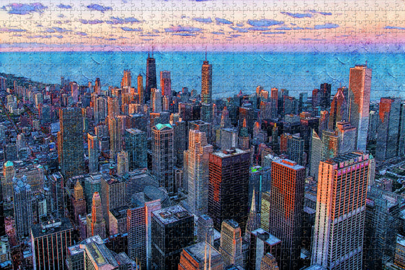 Chicago Willis Tower Illinois USA Jigsaw Puzzle Wooden 1000 Piece