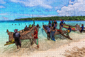 Papua New Guinea Jigsaw Puzzle Wooden 1000 Piece