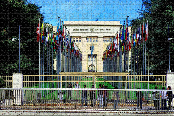 Switzerland Palace of Nations Geneva Jigsaw Puzzle Wooden 1000 Piece