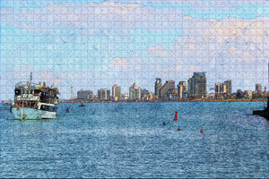 Israel Tel Aviv Port Jigsaw Puzzle Wooden 1000 Piece