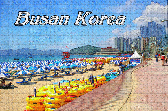 Haeundae Beach Busan Korea Jigsaw Puzzle Wooden 1000 Piece