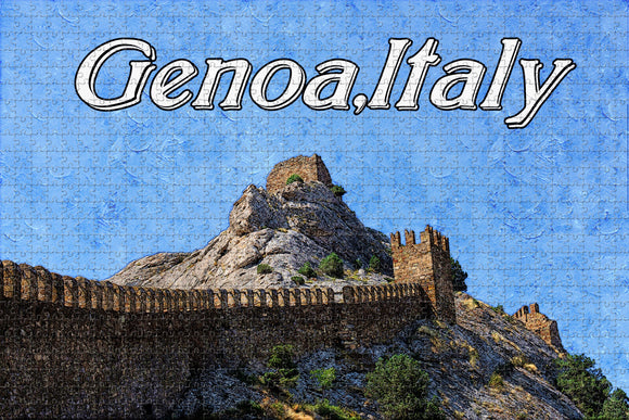 Fortress Genoa Italy Jigsaw Puzzle Wooden 1000 Piece