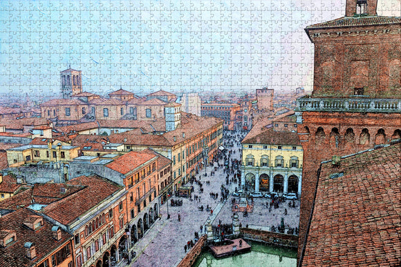 Italy Ferrara City Jigsaw Puzzle Wooden 1000 Piece