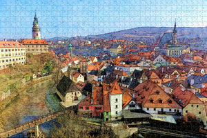 Czech Cesky Krumlov Castle Jigsaw Puzzle Wooden 1000 Piece