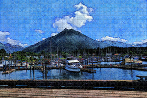 USA America Sitka Crescent Harbor Jigsaw Puzzle Wooden 1000 Piece