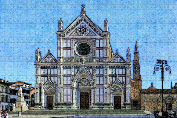 Santa Croce Church Florence Italy Jigsaw Puzzle Wooden 1000 Piece