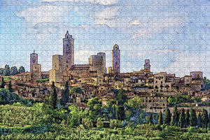 Italy San Gimignano Jigsaw Puzzle Wooden 1000 Piece