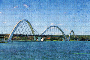 Brazil Bridge Brasilia Jigsaw Puzzle Wooden 1000 Piece