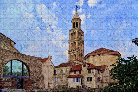 Croatia Diocletian's Palace Split Jigsaw Puzzle Wooden 1000 Piece